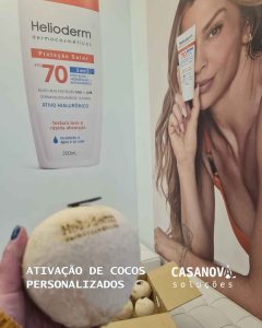 Ativação de marca no estande da Hertz durante evento corporativo
