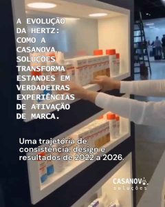 Ativações personalizado no estande da Hertz em feira farmacêutica
