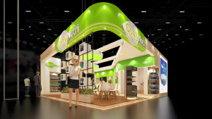 Projeto de stand da Casanova Soluções para a Qualy Nutri na Abradilan